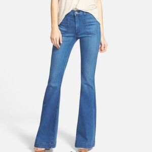 Hudson Taylor High Waist Flare Jeans Superior Wash Medium Blue Denim Size 26